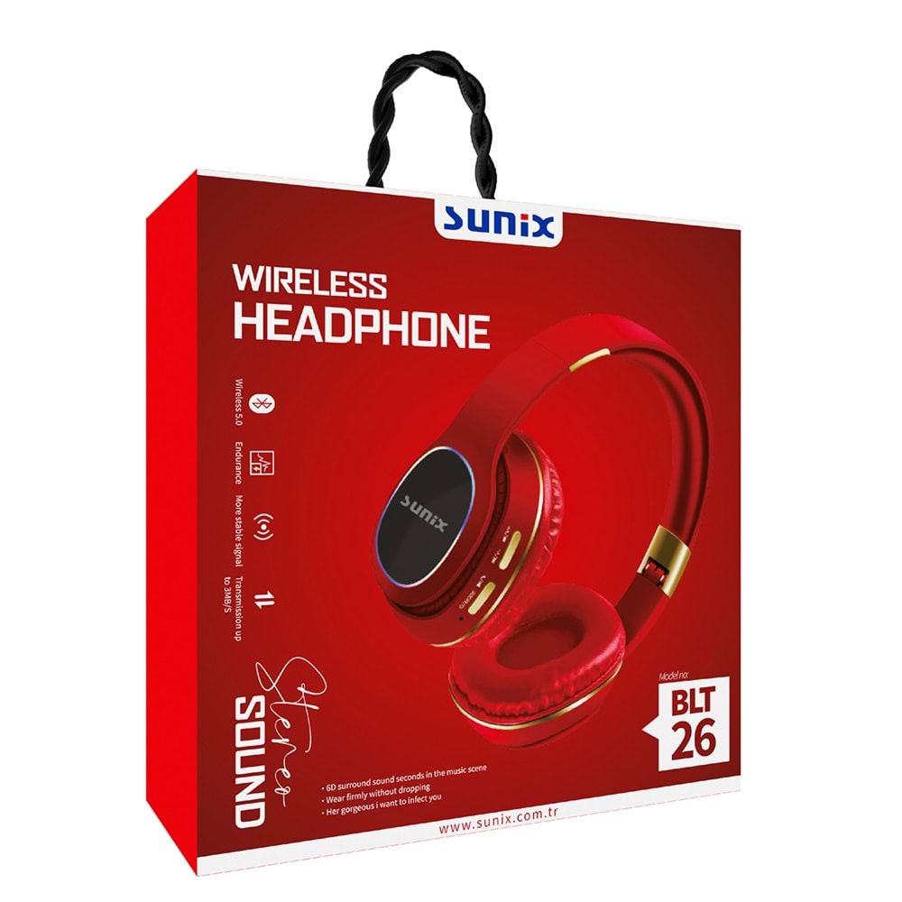 BLT26 Bluetooth Kulaklık - Kırmızı