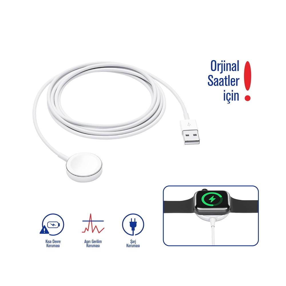 WTH10 Usb-A Manyetik Saat Şarj Kablosu