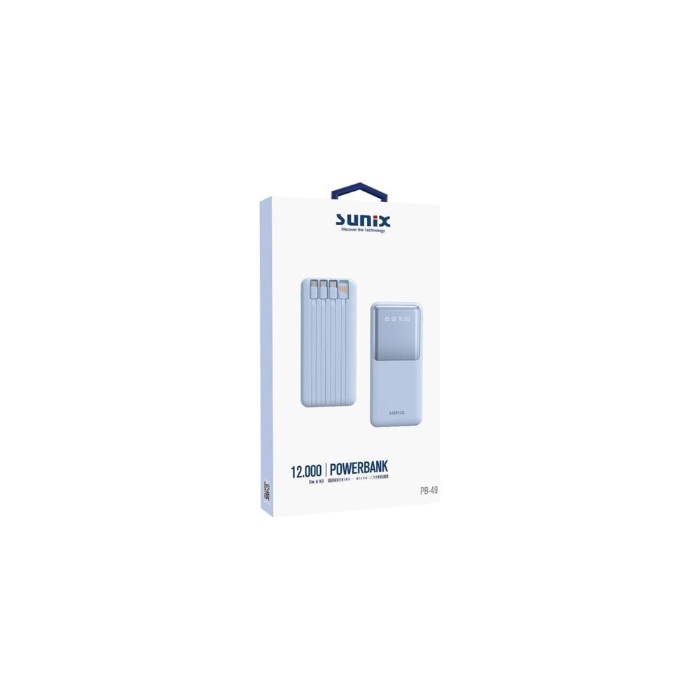PB49 Powerbank 12.000 Mah Mavi