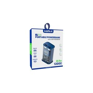 PB44 / 12.000 mAh Powerbank - Mavi