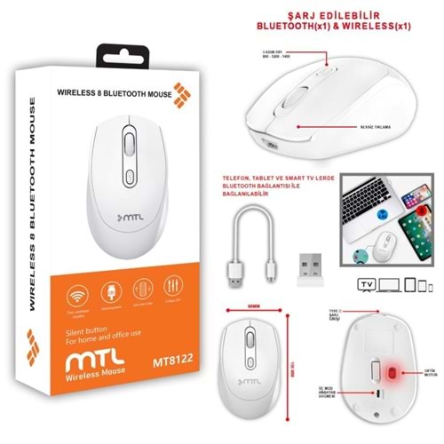 MTL MT8122 BLUETOOTH ŞAJLI MOUSE