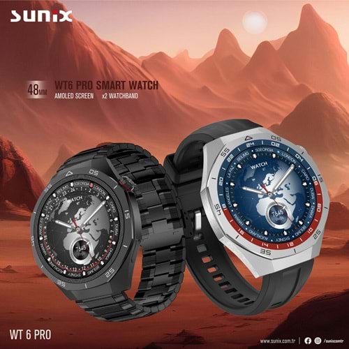 WT6PRO SAAT SİYAH