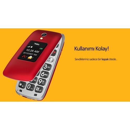 WELİO WKEY T300 KAPAKLI TELEFON
