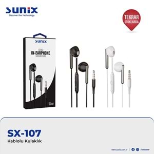 SX107 Kulak İçi Kulaklık - Siyah